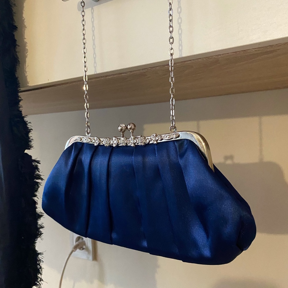 Mini bag, small bag, bag with a chain, satin bag